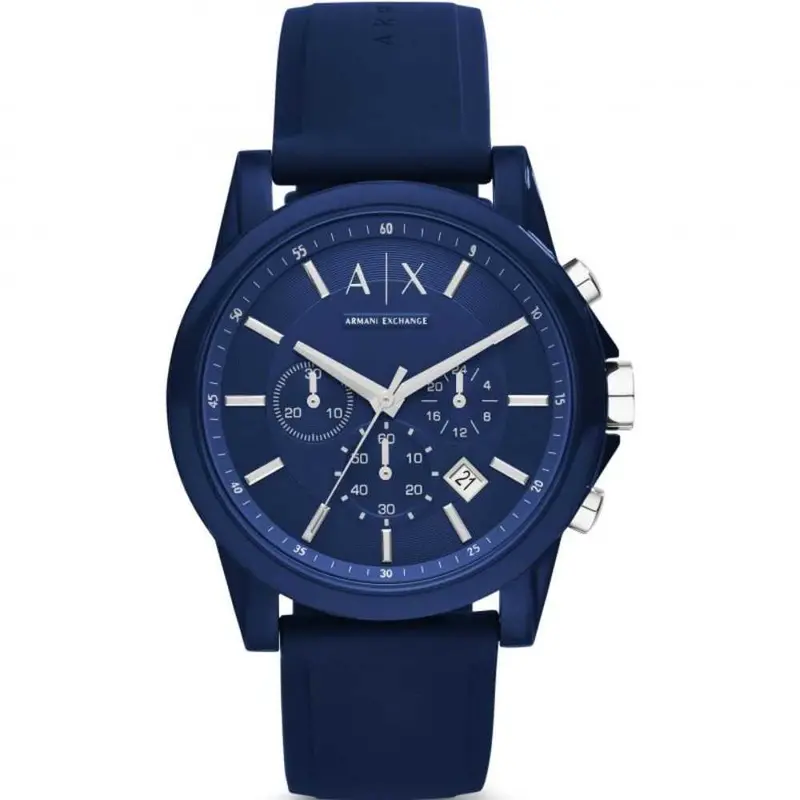 Armani Exchange Chronograph Blue Resin Ax1327 Men's Watch 1
