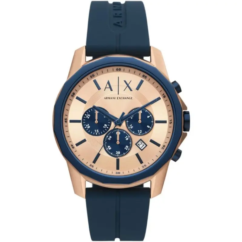 Armani Exchange Chronograph Blue Silicone Blue Silicone Men's Watch 1