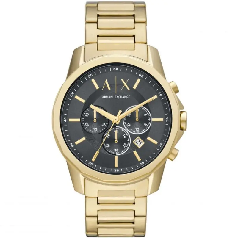 Armani Exchange Chronograph Gold Stainless Steel Strap Men Watch Ax1721 1