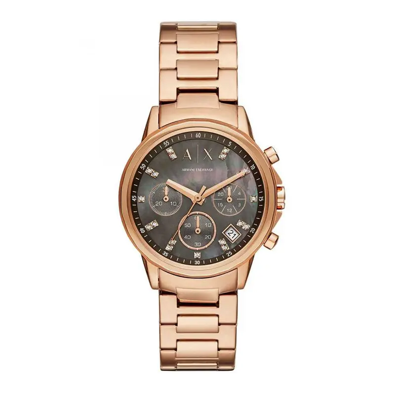 Armani Exchange Chronograph Rose Gold Stainless Steel Ax4354 Women's Watch 1
