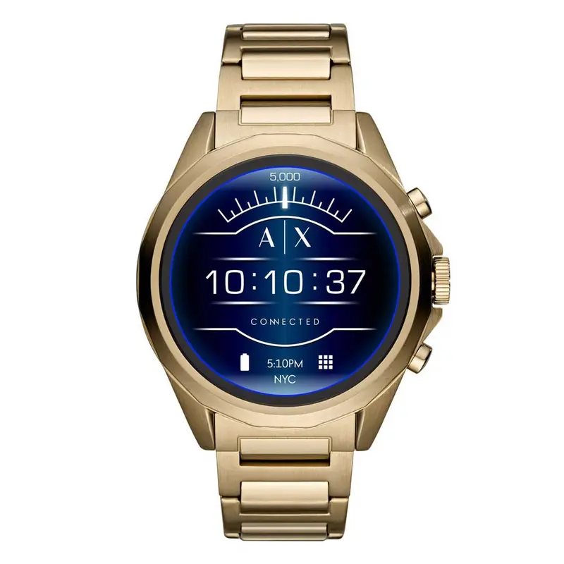 Armani Exchange Connected Digital Analog Gold Stainless Steel Axt2001 Touch Screen Smartwatch 1