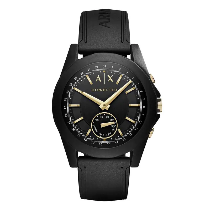 Armani Exchange Drexler Digital Black Silicone Axt1004 Hybrid Watch 1
