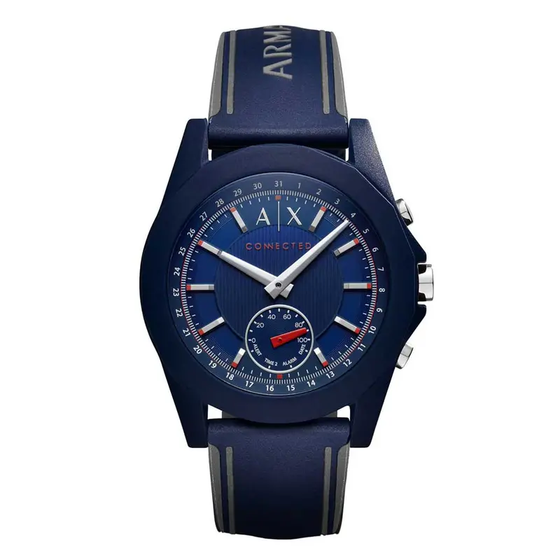 Armani Exchange Drexler Digital Blue Silicone Axt1002 Hybrid Watch 1