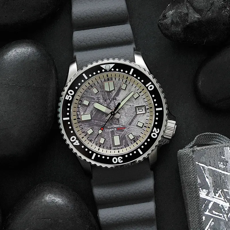 Astral Shadow - Cwh Special Custom Collective Date Display Stainless Steel Rubber Strap Diver’S Watch Ch-Mod-M15 1