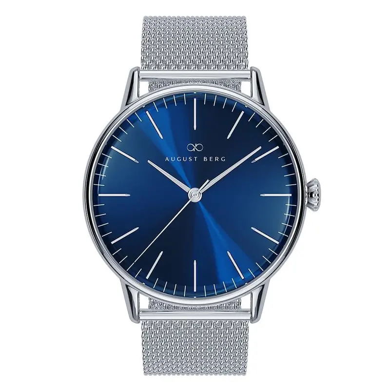 August Berg Blue Dial Silver Milanese Strap Unisex Watch 10240E05msl (30Mm) 1
