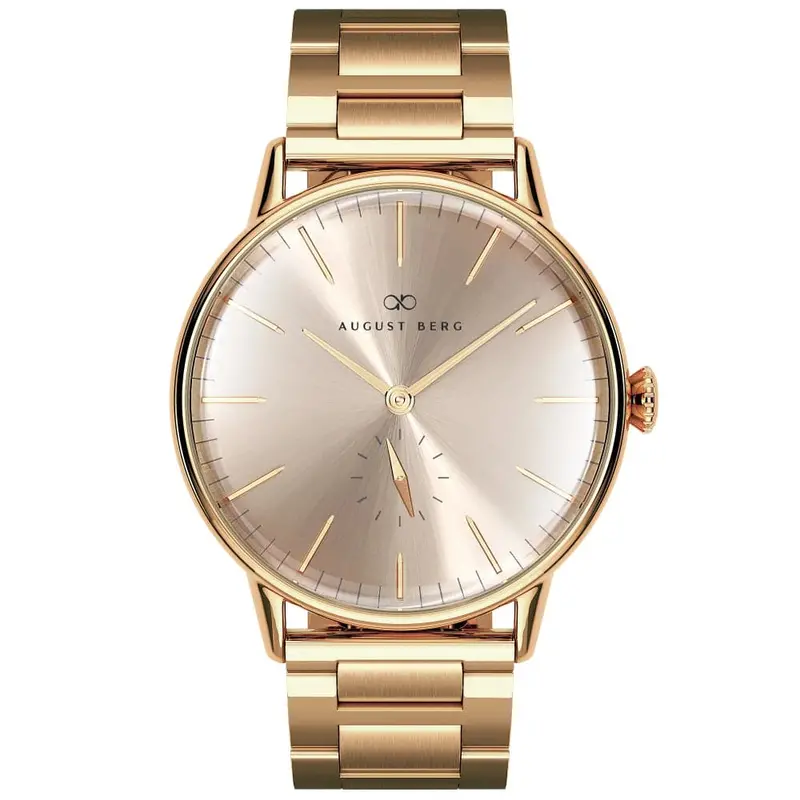 August Berg Gold Dial Stainless Steel Strap Unisex Watch 10140D22sgd (40Mm) 1