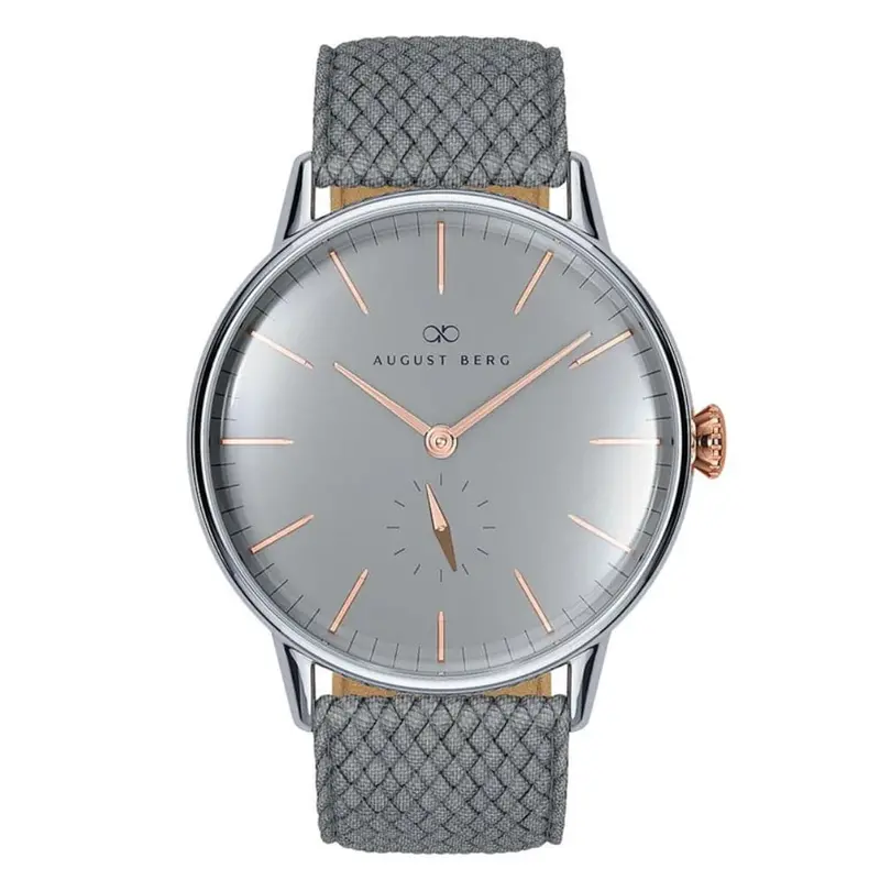 August Berg Gray Dial Nylon Strap Unisex Watch 10140H04vcg8c (40Mm) 1