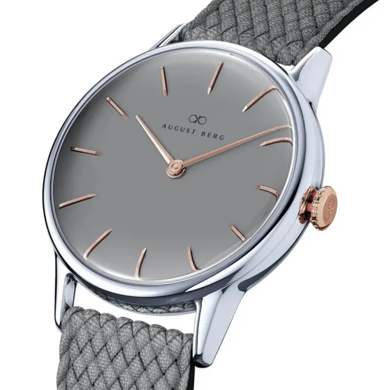 August Berg Gray Dial Nylon Strap Unisex Watch 10232H04vcg8c (32Mm) 2