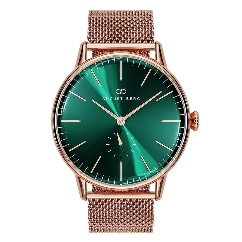 August Berg Green Dial Rose Gold Milanese Strap Unisex Watch 10140A11mrg (40Mm) 1