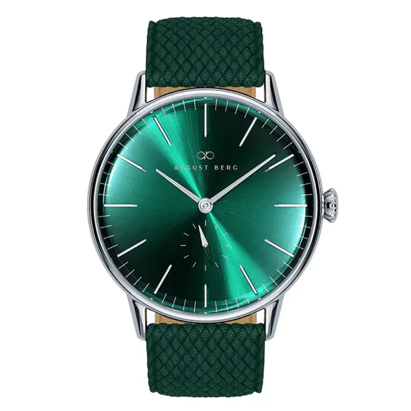 August Berg Green Perlon Braided Nylon Strap Unisex Watch 10140E11vgn (32Mm) 1