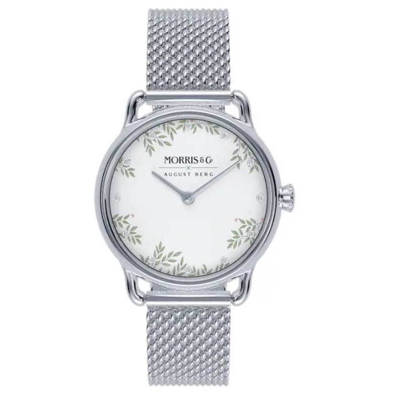 August Berg White Dial Silver Milanese Strap Women Watch M1lie0926e20msl 1