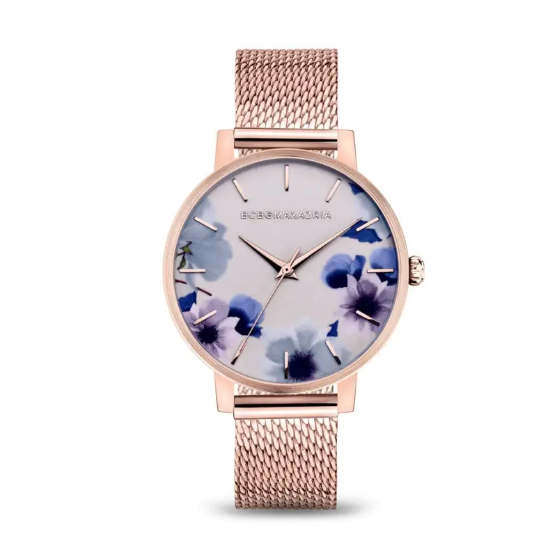 Bcbgmaxazria Bawlg2133203 Rose Gold Mesh Strap Women's Watch 1