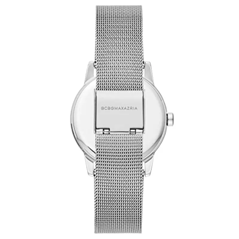 Bcbgmaxazria Quartz Floral Silver Mesh Bg50827003 Women's Watch 2