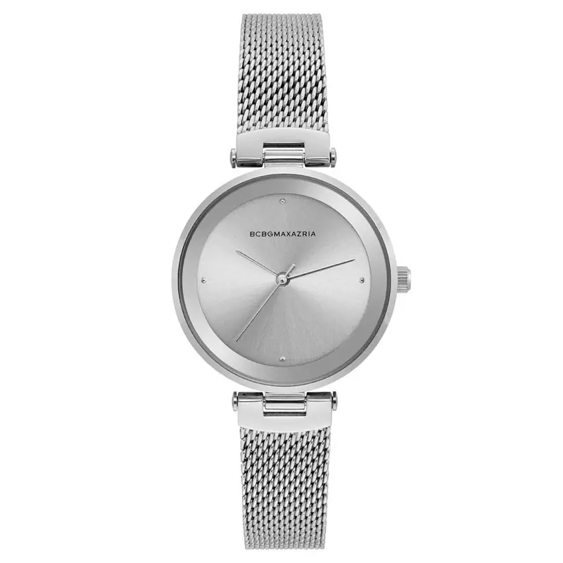 Bcbgmaxazria Silver Stainless Steel Bg50671001 Mesh Strap Women's Watch 1