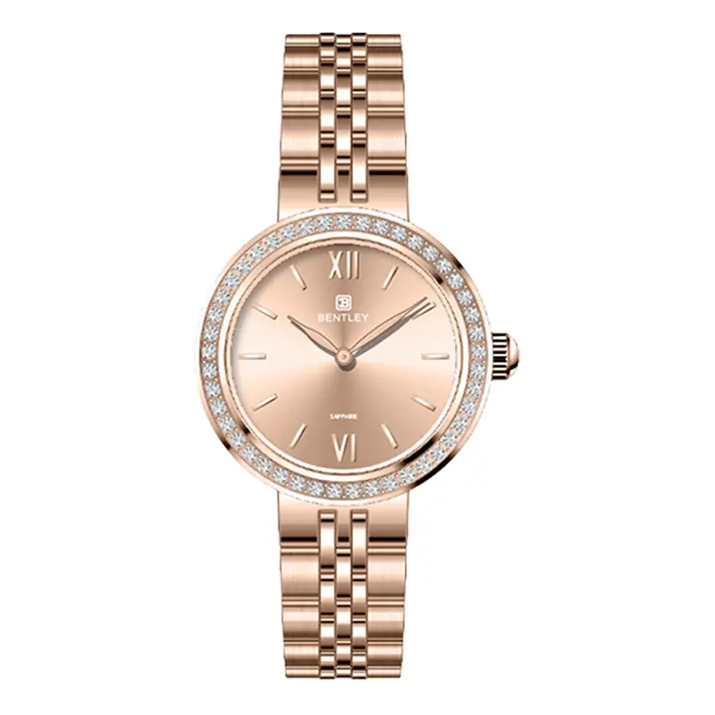 Bentley Lady Luxe Rose Gold Stainless Steel Strap Women Watch Bl-10-46 1
