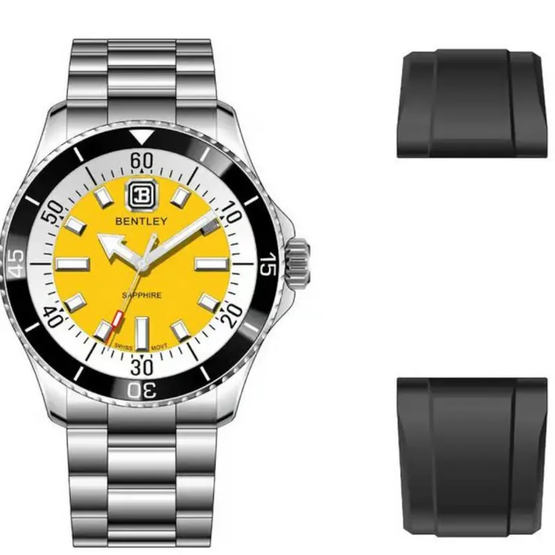 Bentley The Aurora Stainless Steel Strap Men Watch Bl-20-60 1