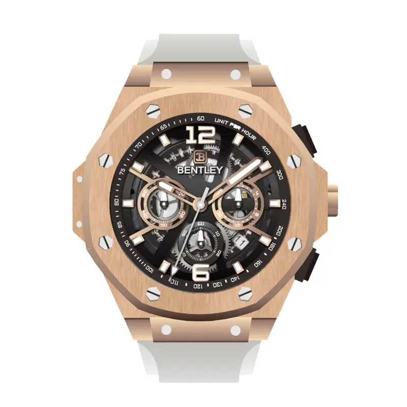 Bentley The Knight White Silicone Strap Men Watch Bl-25-90 1
