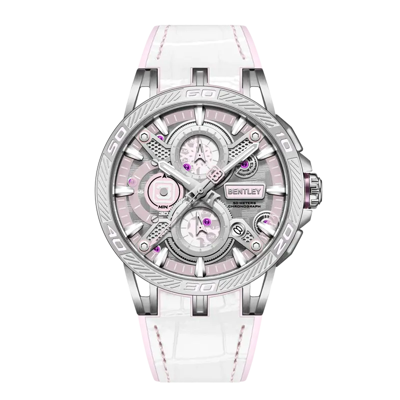 Bentley The Ouroboros Collection White And Pink Strap Watch Bl-40-52 1