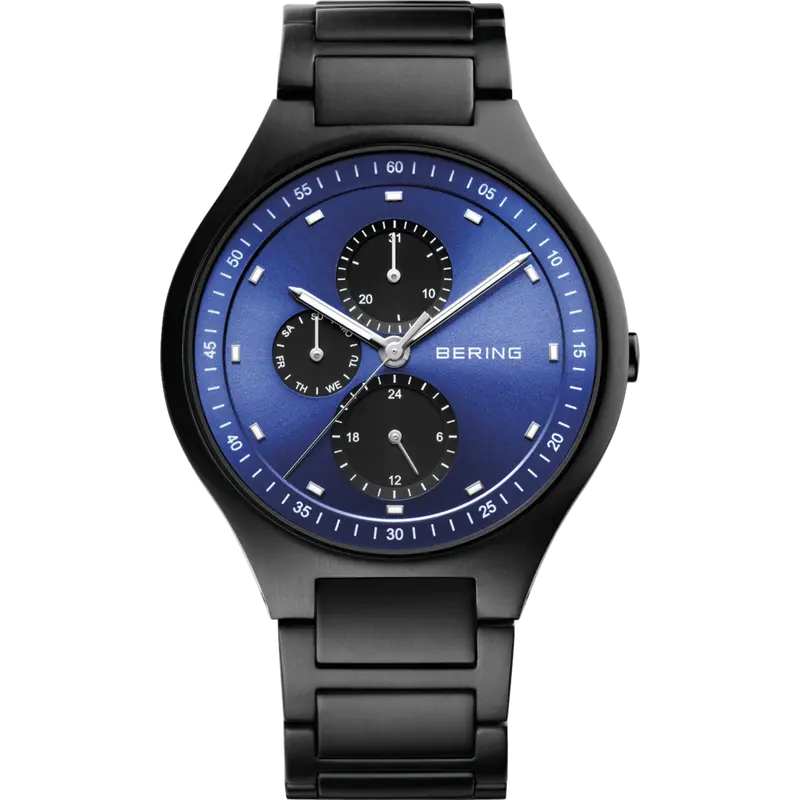 Bering 11741-727 Black Titanium Bracelet Strap Quartz Men's Watch 1