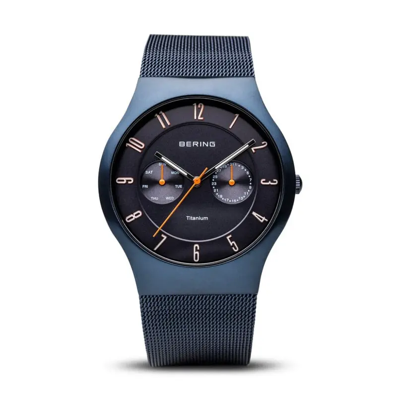 Bering 11939-393 Black Dial Titanium Men's Watch 1
