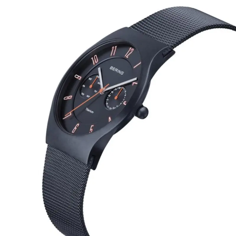Bering 11939-393 Black Dial Titanium Men's Watch 2