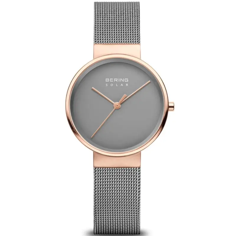 Bering 14331-369 Polished Rose Gold Grey Milanese Bracelet Women's Watch 1