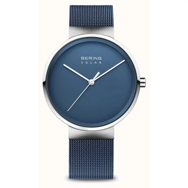 Bering 14339-307 Solar Blue Mesh Bracelet Unisex Watch 1
