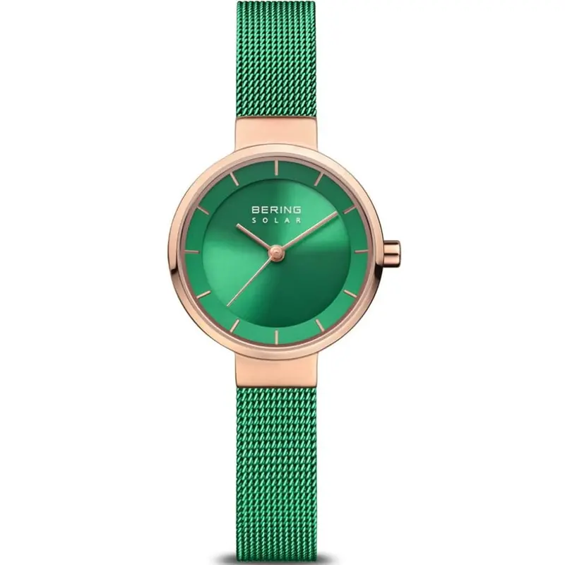 Bering 14627-Charity Green Stainless Steel Mesh Strap Women Watch 1