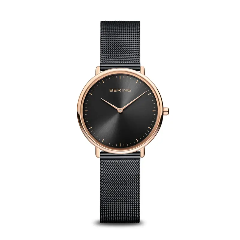 Bering 15729-166 Classic Ultra Slim Black Milanese Women's Watch 1