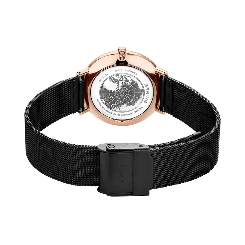 Bering 15729-166 Classic Ultra Slim Black Milanese Women's Watch 2