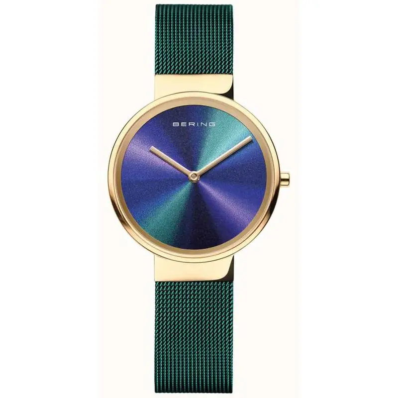 Bering 19031-828 Classic Multicolor Dial Sapphire Green Milanese Bracelet Women's Watch 1