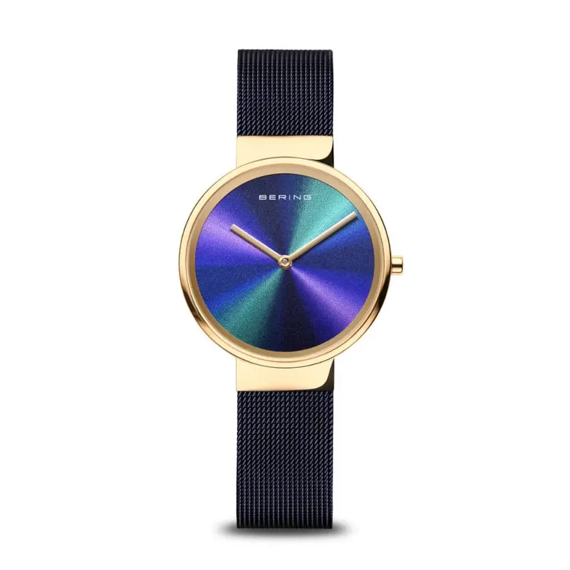 Bering 19031-929 Classic Multicolor Dial Purple Milanese Bracelet Women's Watch 1