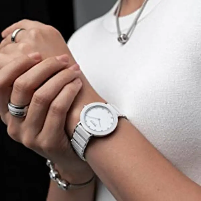 Bering 30534-754 White Ceramic Band Stainless Steel Women's Watch 2
