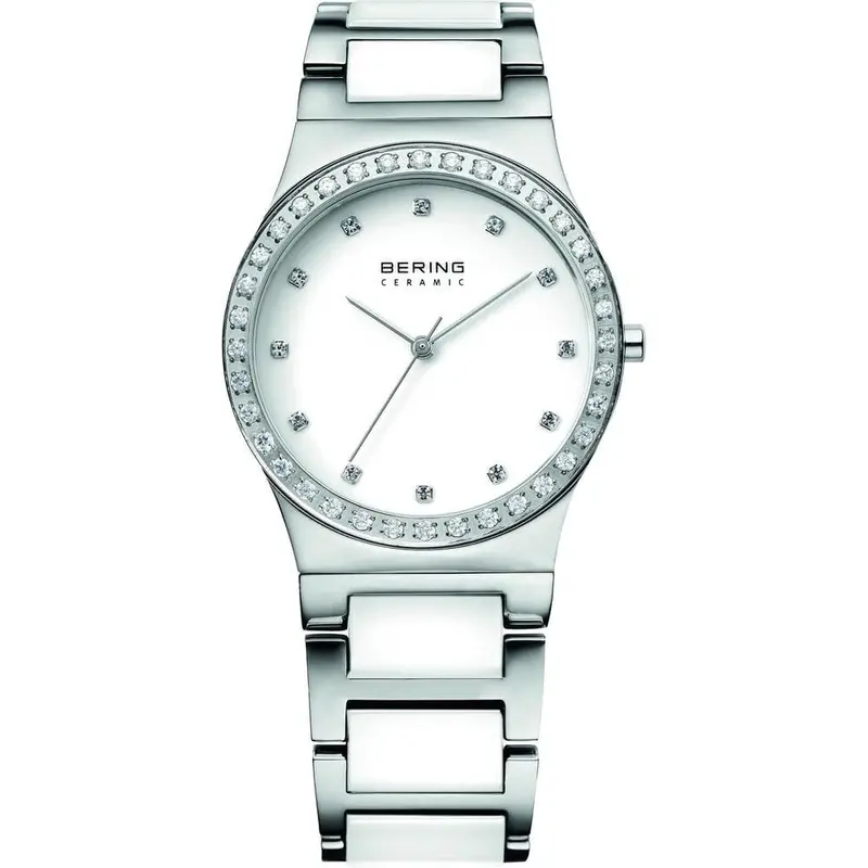 Bering 32435-754 Ceramic White Dial Swarovski Crystal Quartz Women's Watch 1