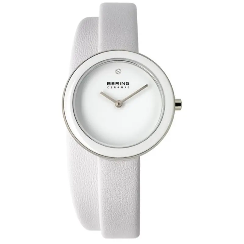 Bering 33128-854 White Leather Women Watch 1