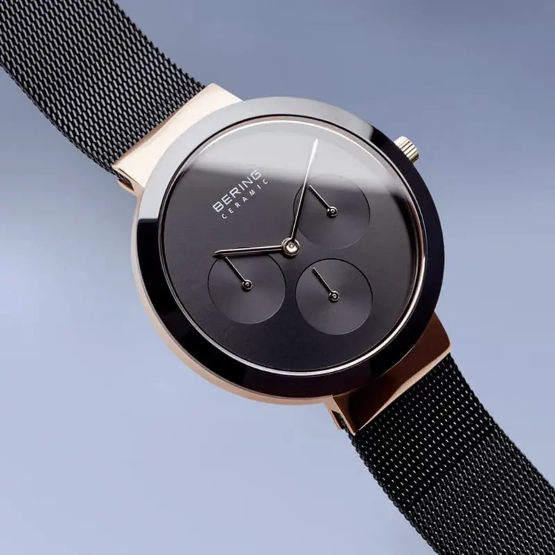 Bering 35036-166 Black Stainless Mesh Strap Unisex's Watch 2