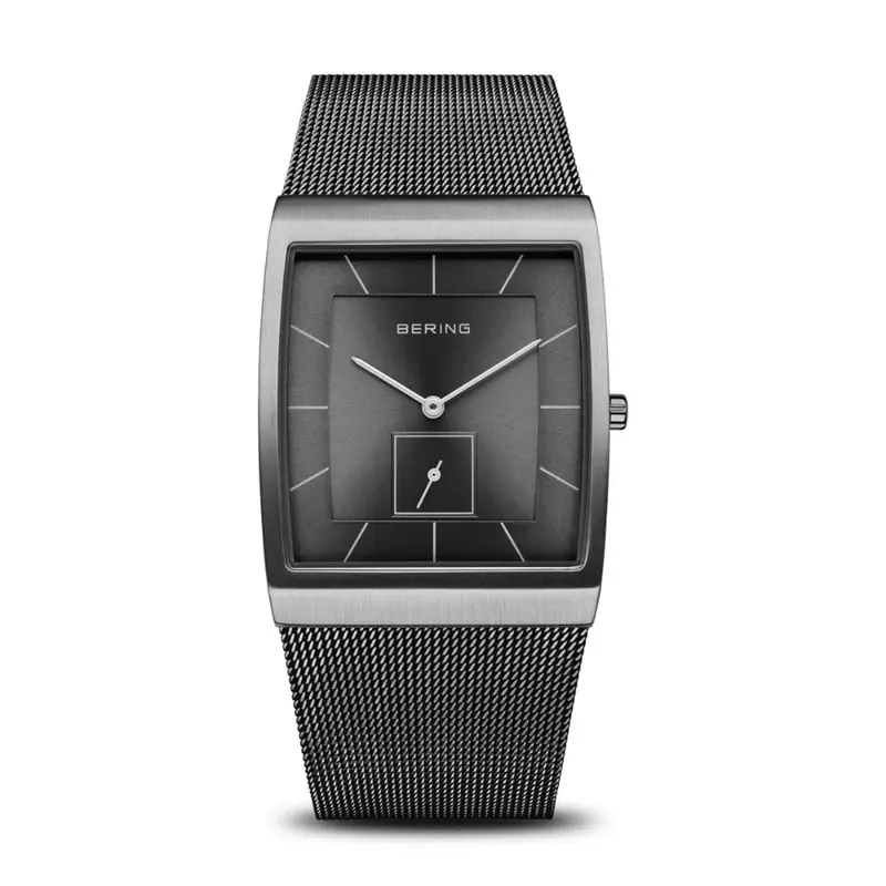 Bering Brushed Gray Dial And Milanese Strap Men Watch 16033-377 1