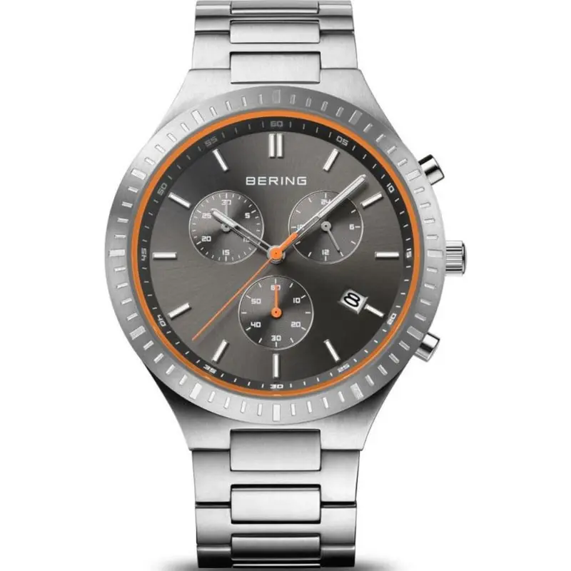 Bering Chronograph Silver Stainless Steel Men Watch 11743-709 1