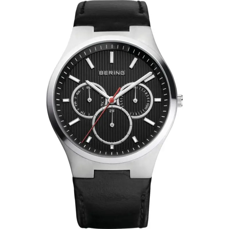 Bering Classic 13841-404 Black Leather Men Watch 1