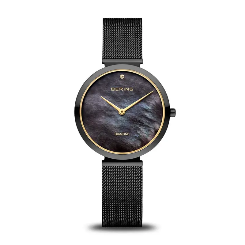 Bering Classic Black Dial Milanese Strap Women Watch 18132-132 1