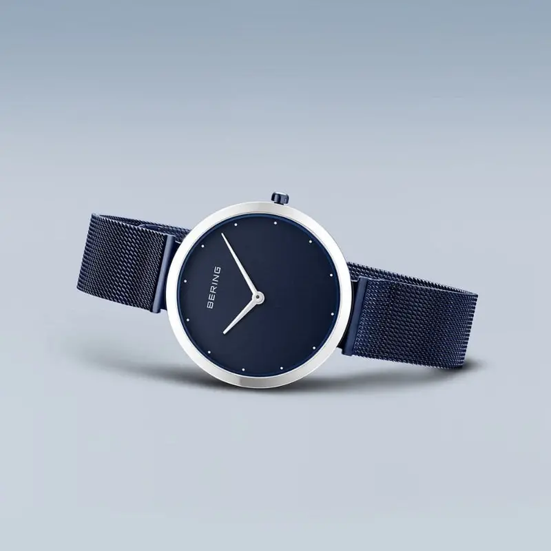 Bering Classic Blue Dial & Milanese Strap Women Watch 18132-397 2