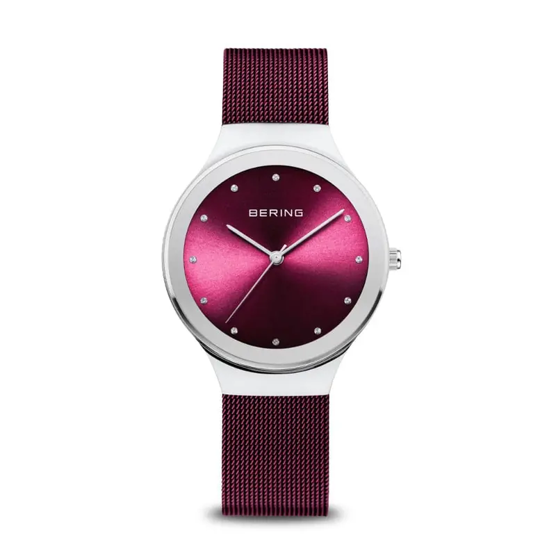 Bering Classic Purple Dial & Milanese Strap Women Watch 12934-909 1