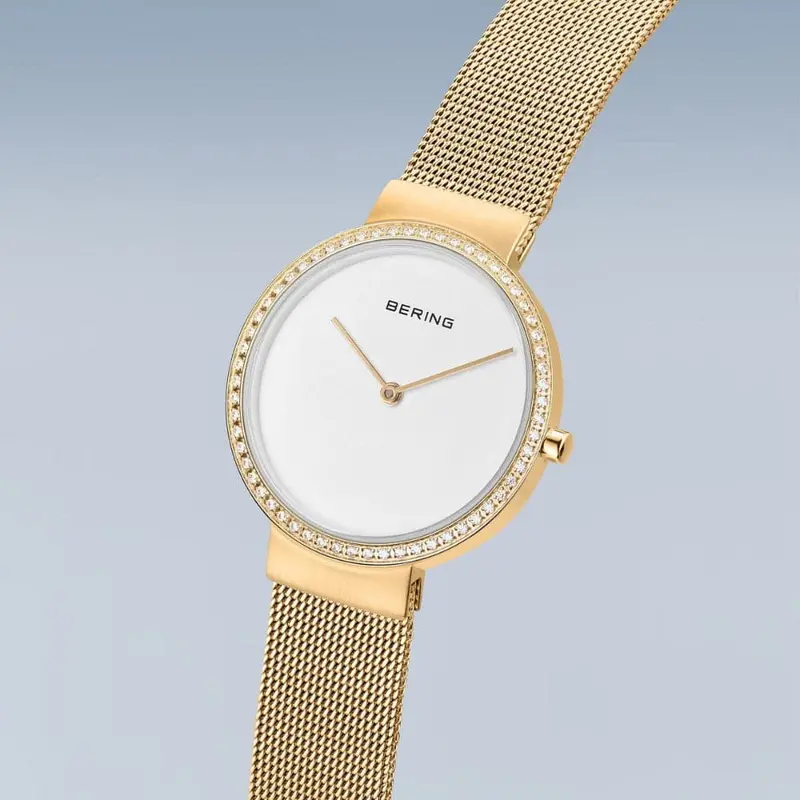 Bering Classic White Dial Gold Stainless Steel Women Watch 14531-330 2