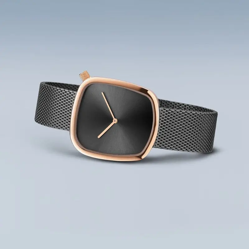 Bering Gray Dial Mesh Strap Women Watch 18034-369 2