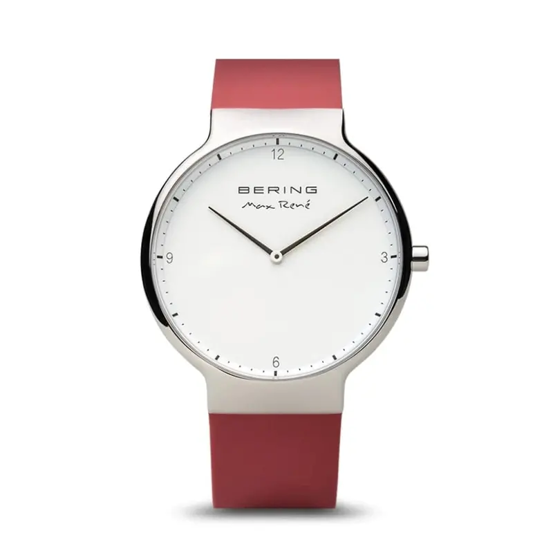 Bering Max Rene 15540-500 Red Silicon Strap Men Watch 1