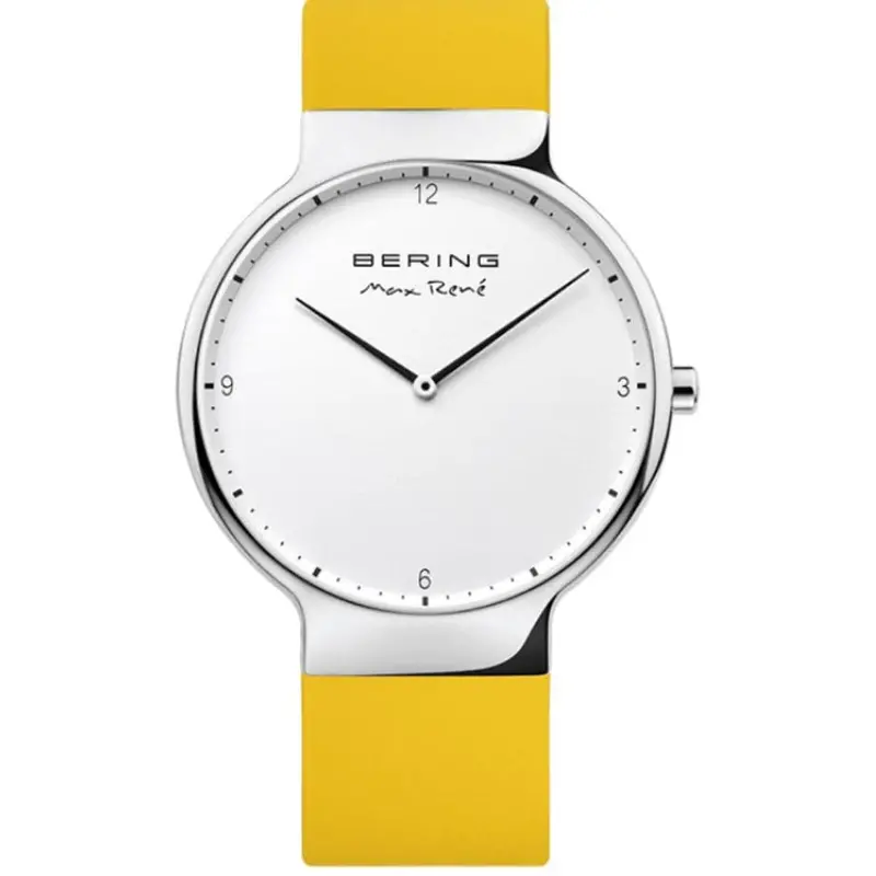 Bering Max Rene 15540-600 Yellow Silicone Strap Men Watch 1