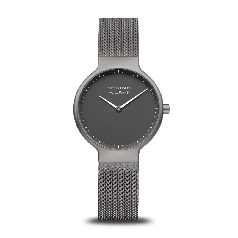 Bering Max Rene Black Dial Mesh Strap Men Watch 15531-377 1