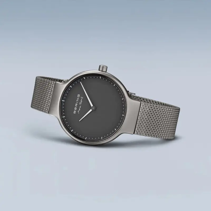 Bering Max Rene Black Dial Mesh Strap Men Watch 15531-377 2