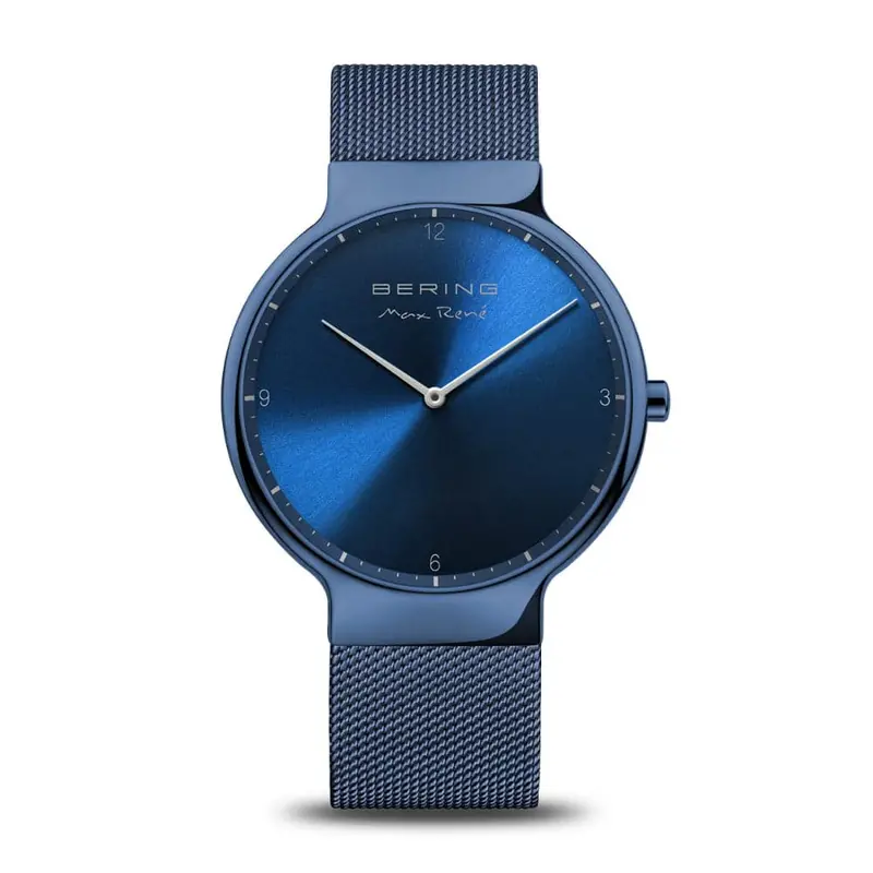 Bering Max Rene Blue Dial And Milanese Strap Men Watch 15540-397 1