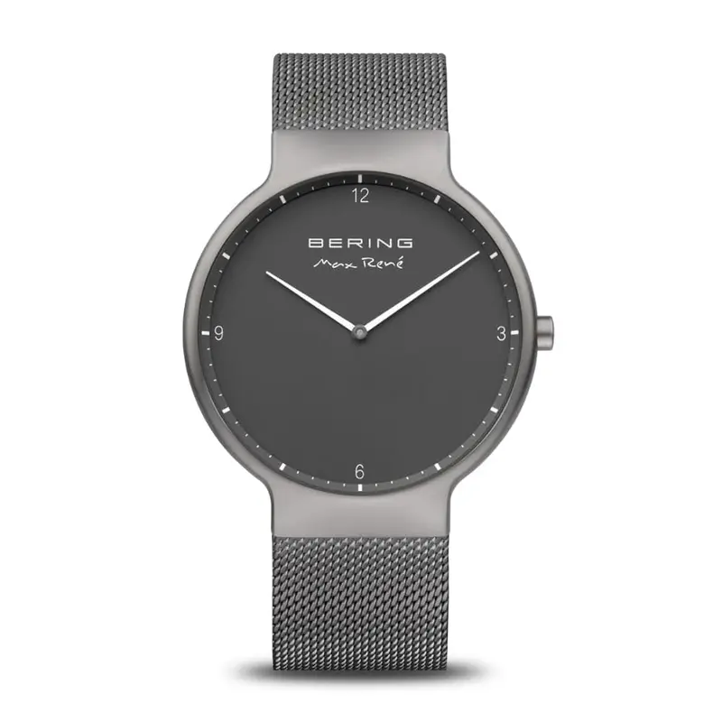 Bering Max Rene Gray Dial And Mesh Strap Men Watch 15540-377 1